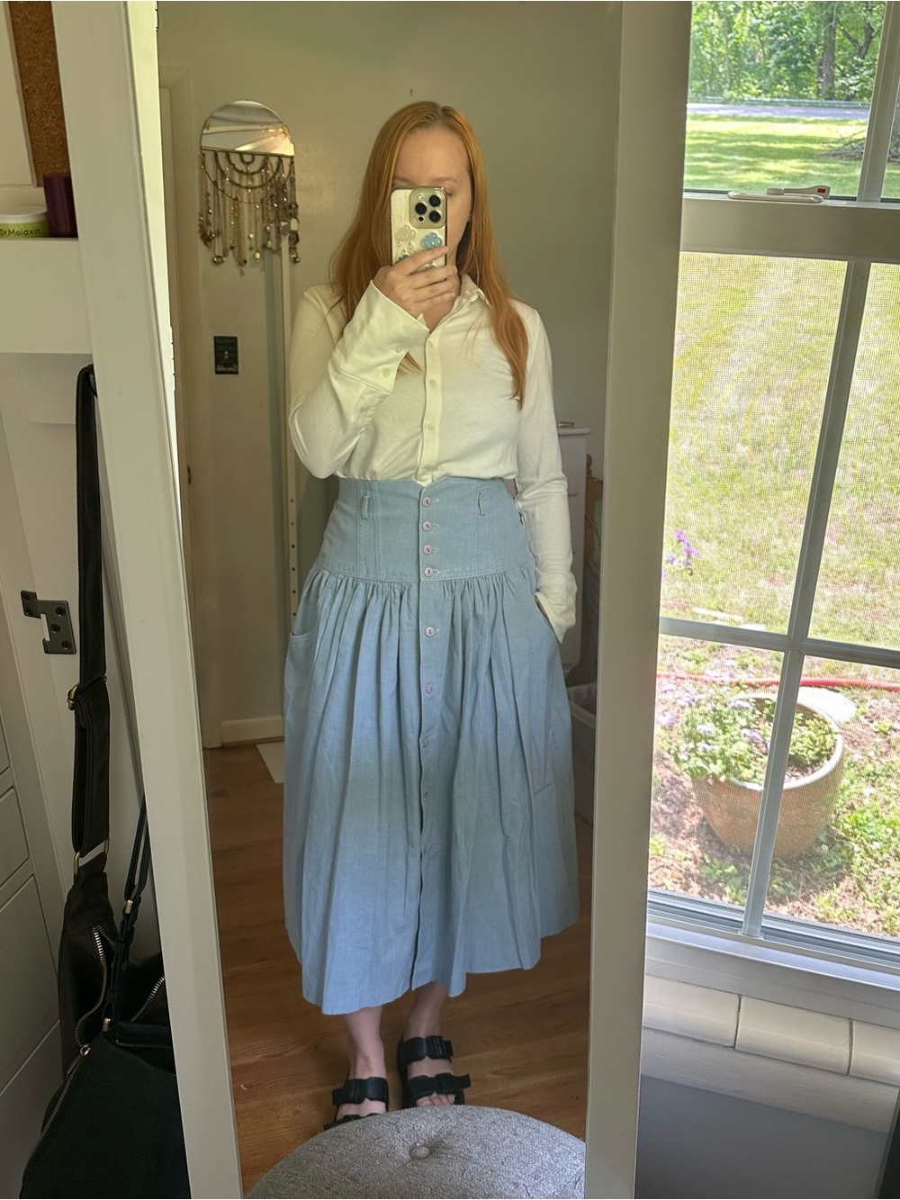 Counterparts Button-Front High-Waist Midi Skirt - Picture 7 of 7